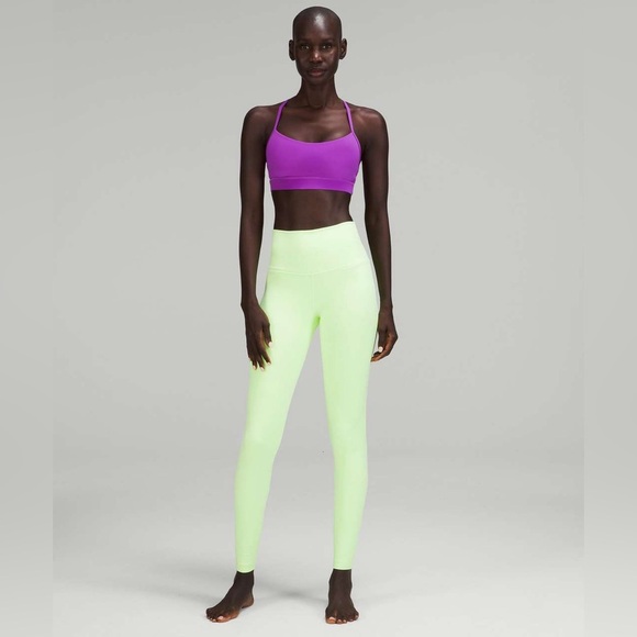 Lululemon Align High Rise Waist Neon Yellow Sport Full Length Leggings Size 8 - Picture 4 of 8